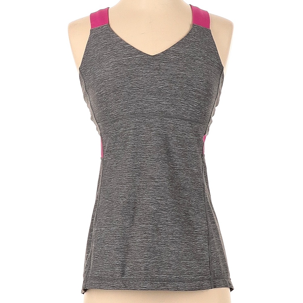 Lululemon Athletica Pink & Gray Push Your Limits Tank Top Size 8